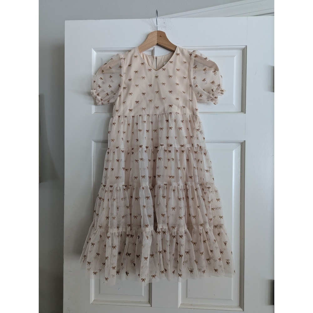 Girls NORALEE Tulle DOTTIE Bow Twirl Dress Size 6 Princess Feminine Wedding